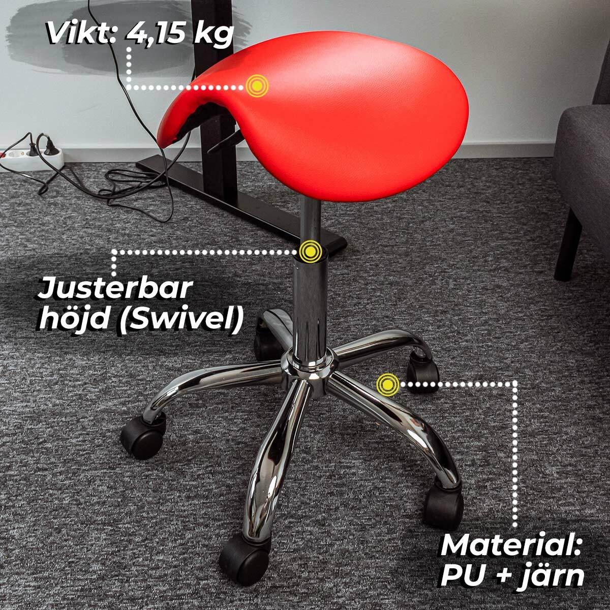 Lykke Sadelstol Comfort, röd