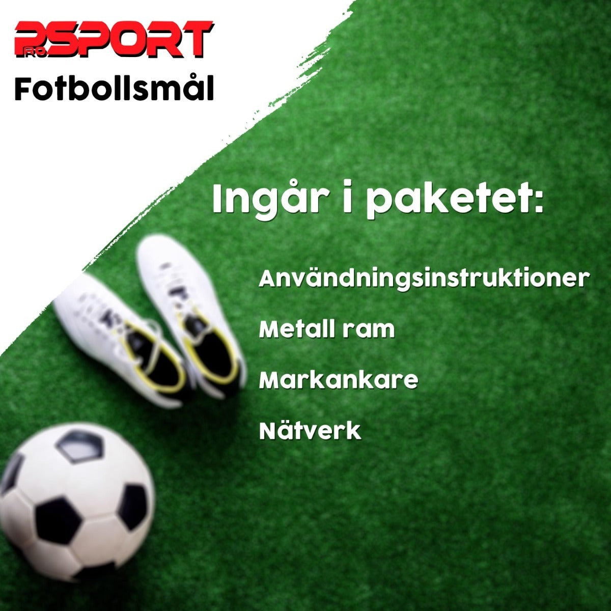 2 x Prosport Fotbollsmål Real 240 x 150 cm