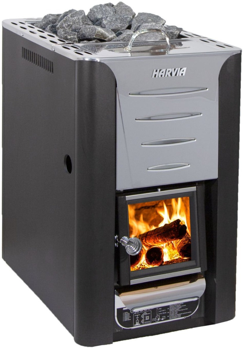 Vedeldat bastuaggregat Harvia 20 Pro ES, 8-20m³, med vattentank i fronten