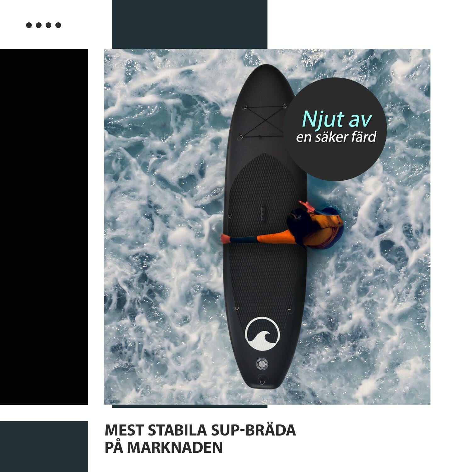 Deep Sea SUP-brädset Pro, svart