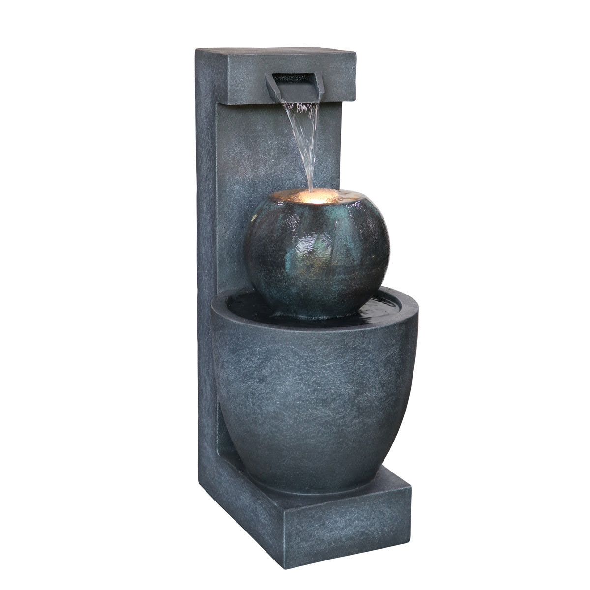 Lykke Fontän Tranquil med LED-belysning