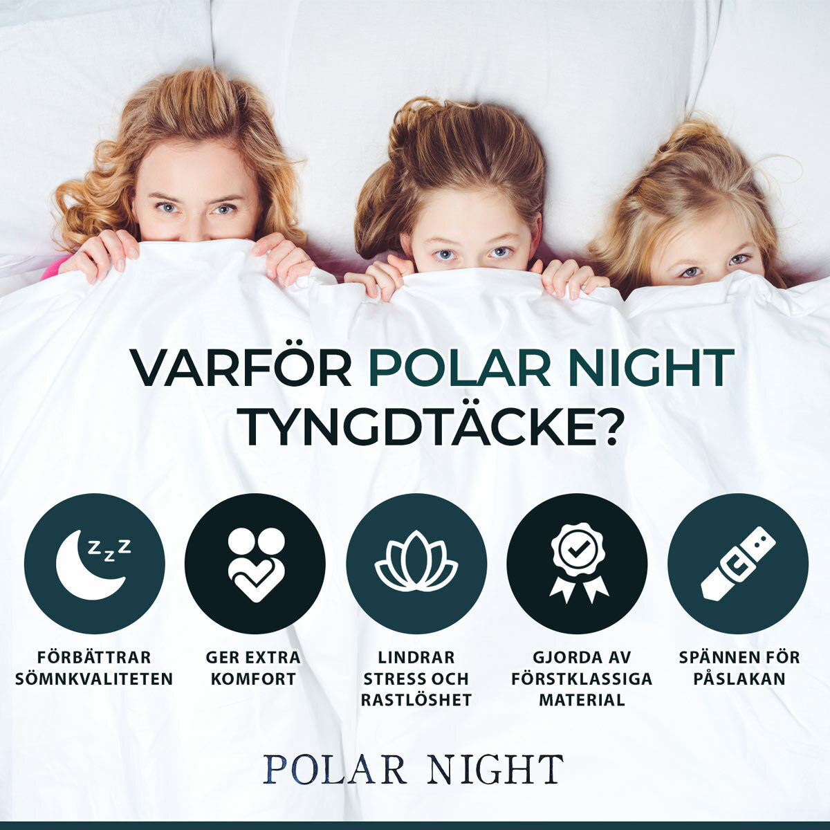 Polar Night tyngdtäcke, 135x200cm (5-13kg)