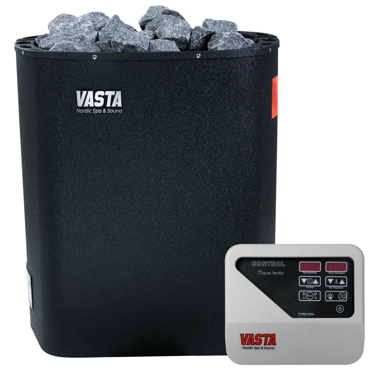 Vasta Bastuaggregat Blaze 8kw, svart, separat, 7-12m3