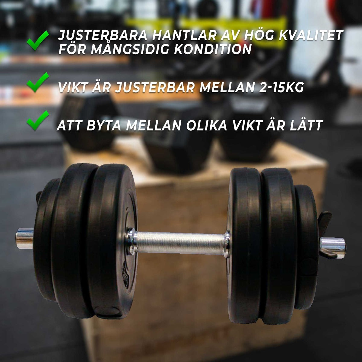 Fit'n Shape Justerbar hantel 15kg