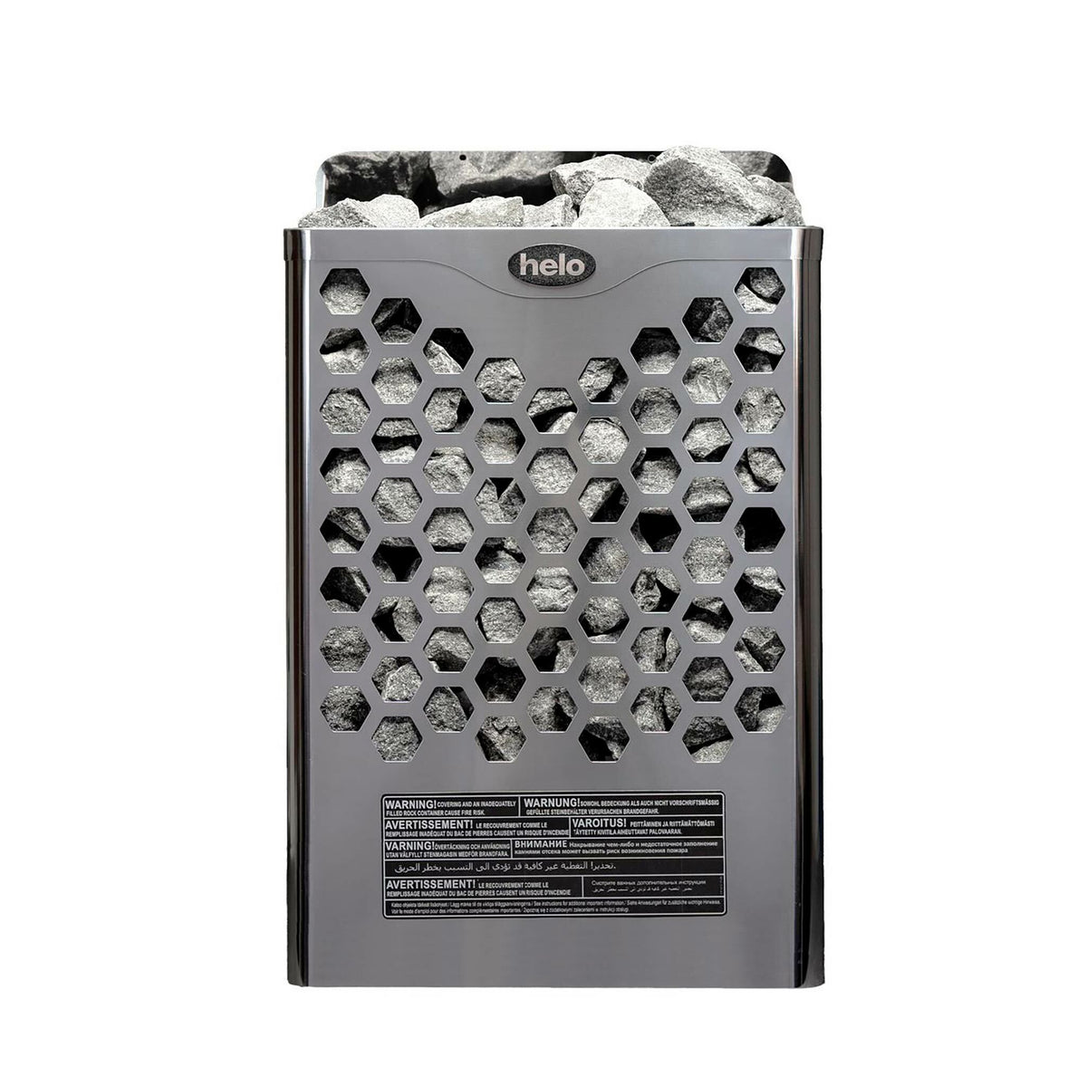 Helo Bastuaggregat Hanko 80 STJ, 8kW, 8-12m³, fast styrpanel, krom