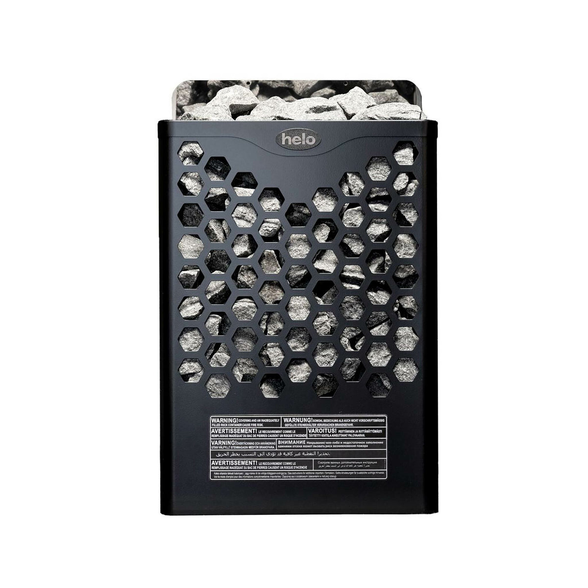 Helo Bastuaggregat Hanko 80 STJ, 8kW, 8-12m³, fast styrpanel, svart