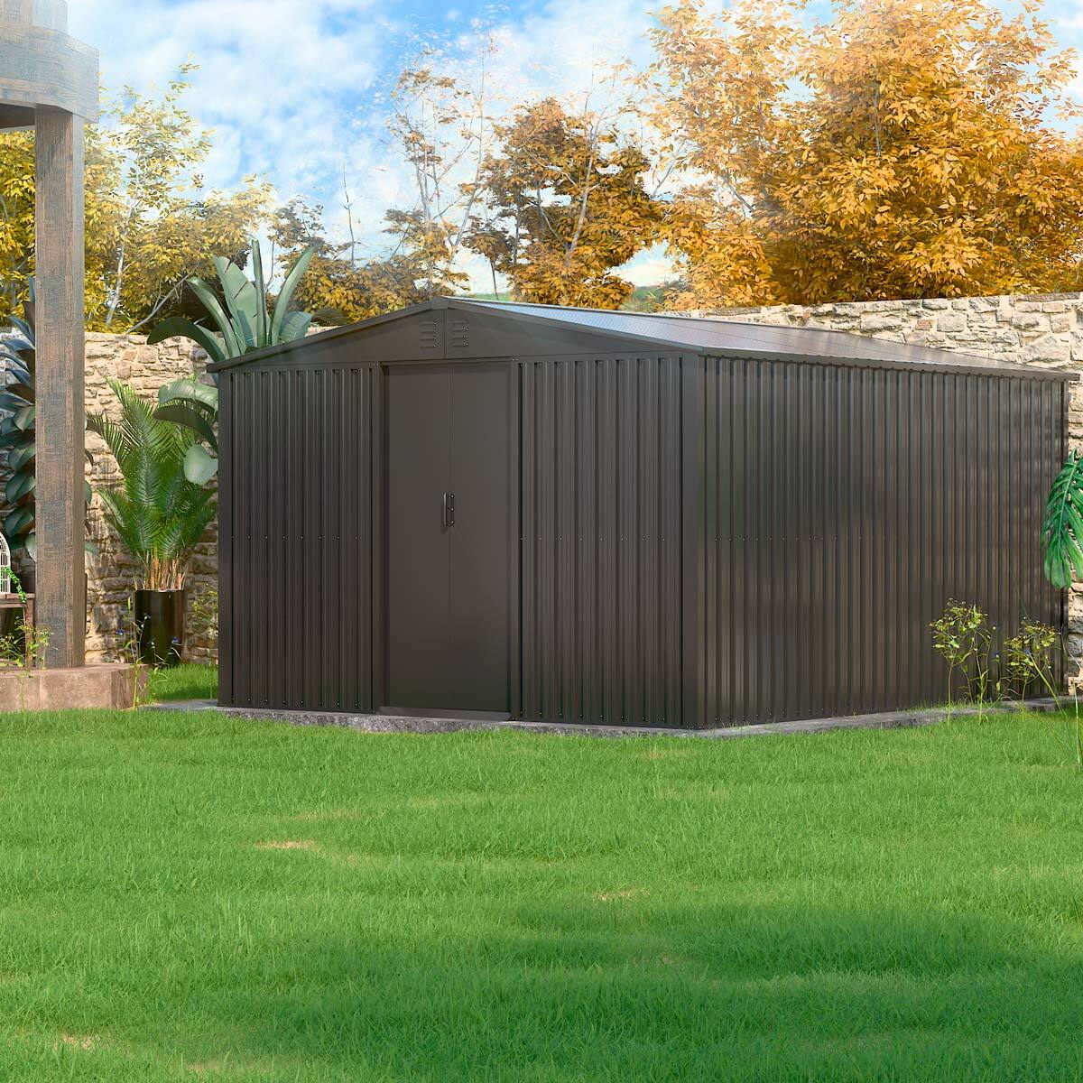 
              Fornorth Förråd 11m2, svart