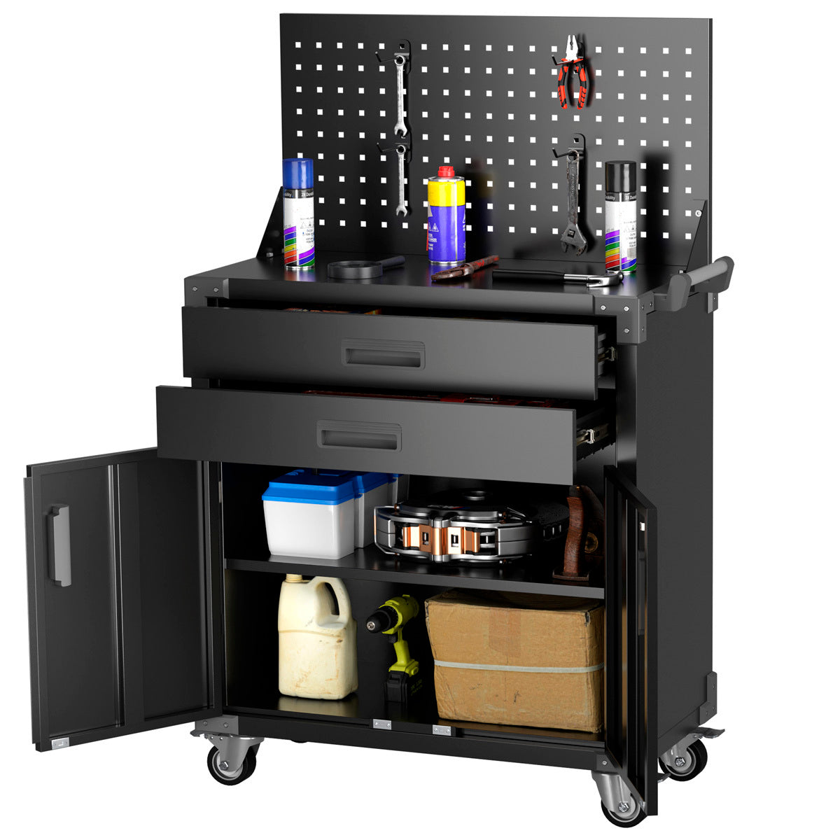 
              Fornorth Verktygsvagn 90x80x42cm med bakplåt