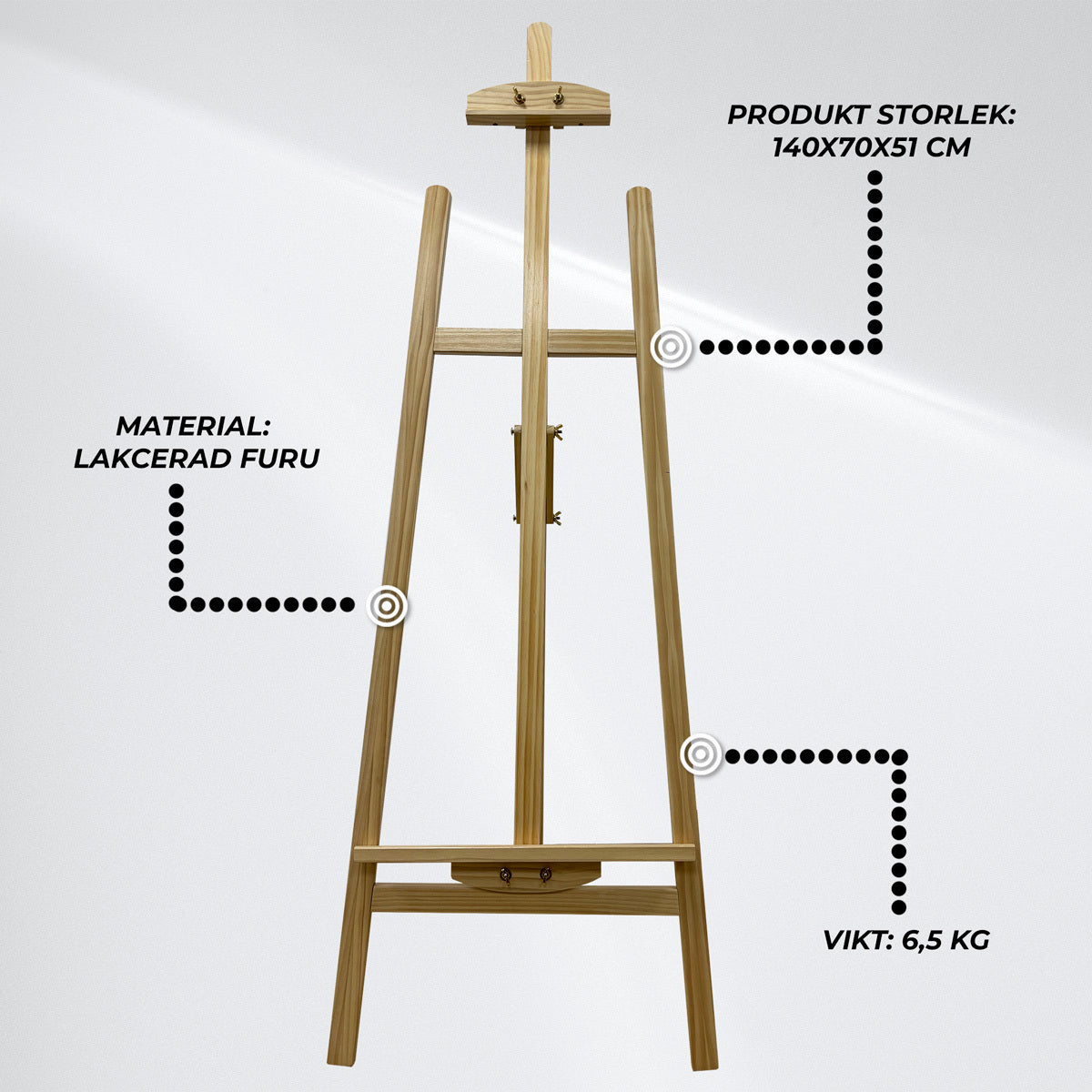 
              Lykke Staffli 140x51x70 cm