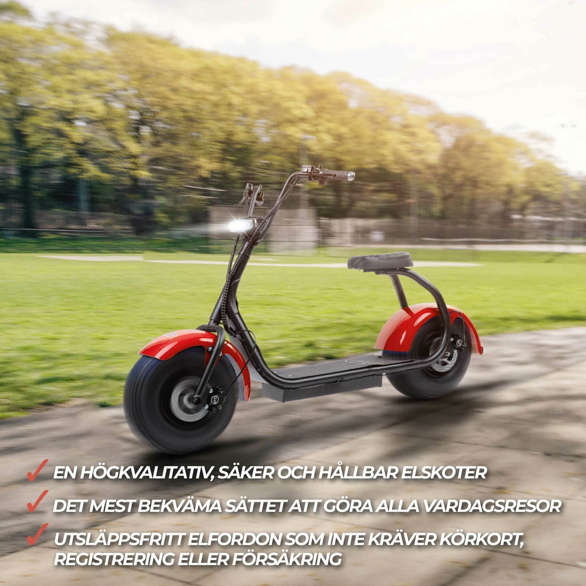 
              Swoop Kruiser elscooter N2, röd