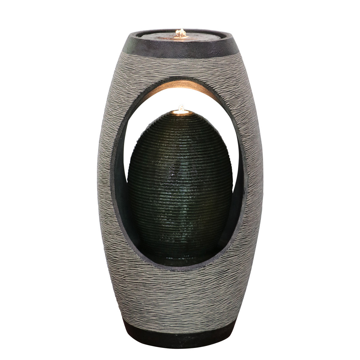 Lykke Fontän Cascade med LED-belysning