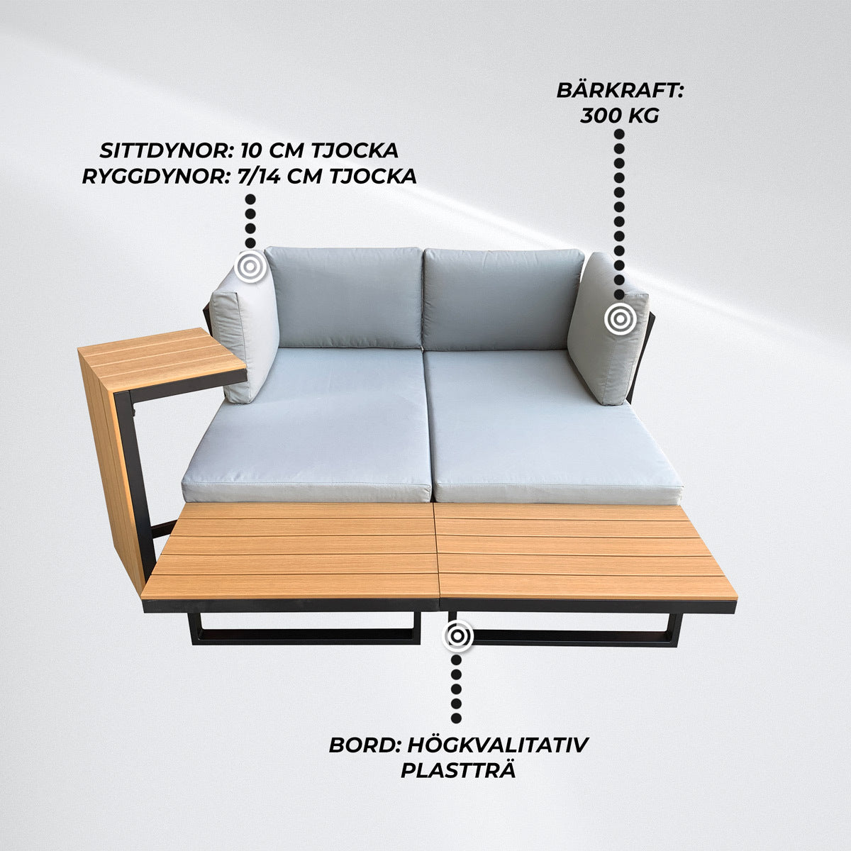 
              Lykke Loungeset Sundsvall, svart