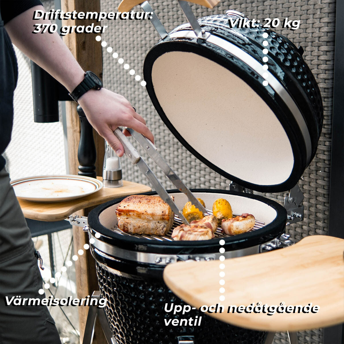 
              Limousin Kamado grill Premium 18&quot;