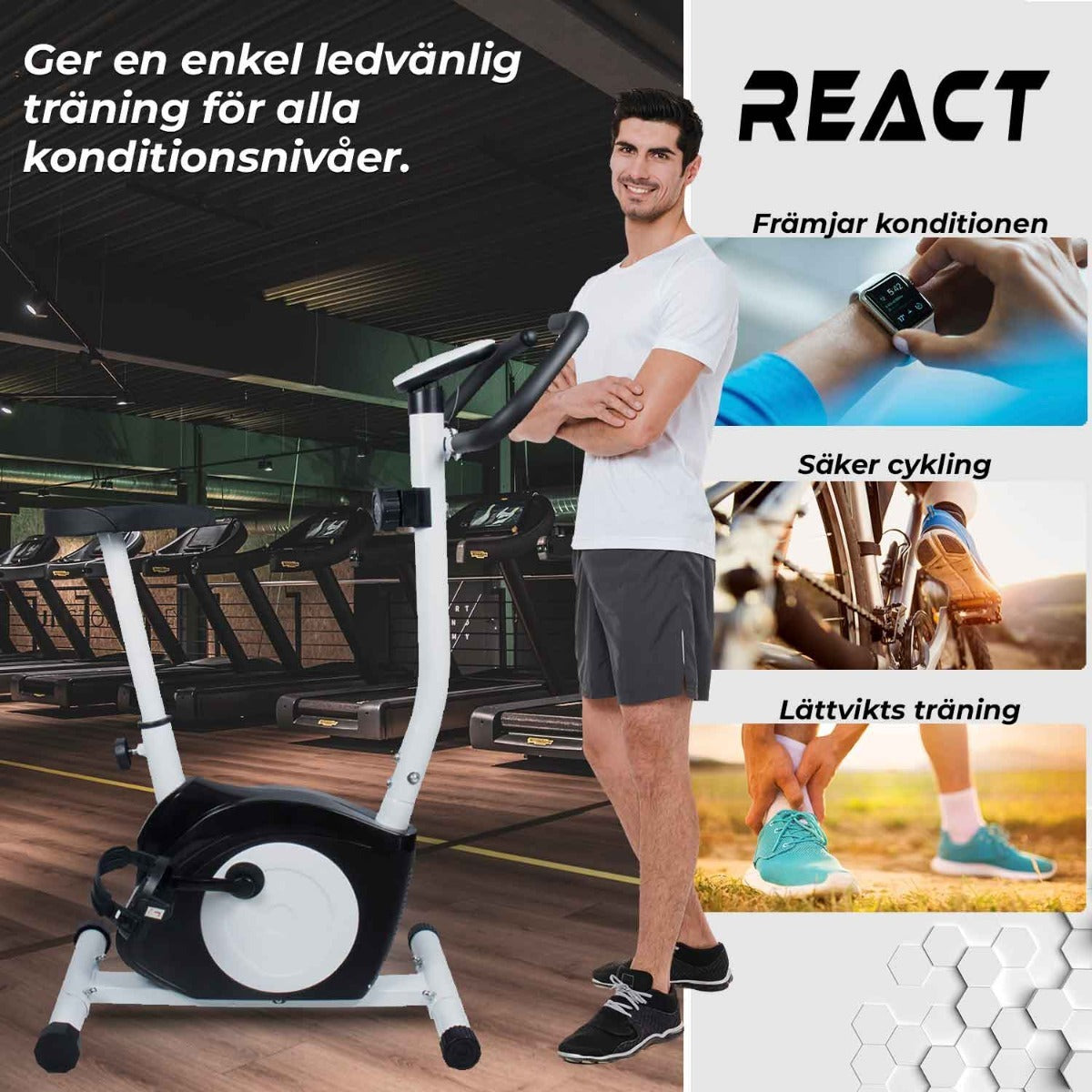 
              React motionscykel med magnetmotstånd V2