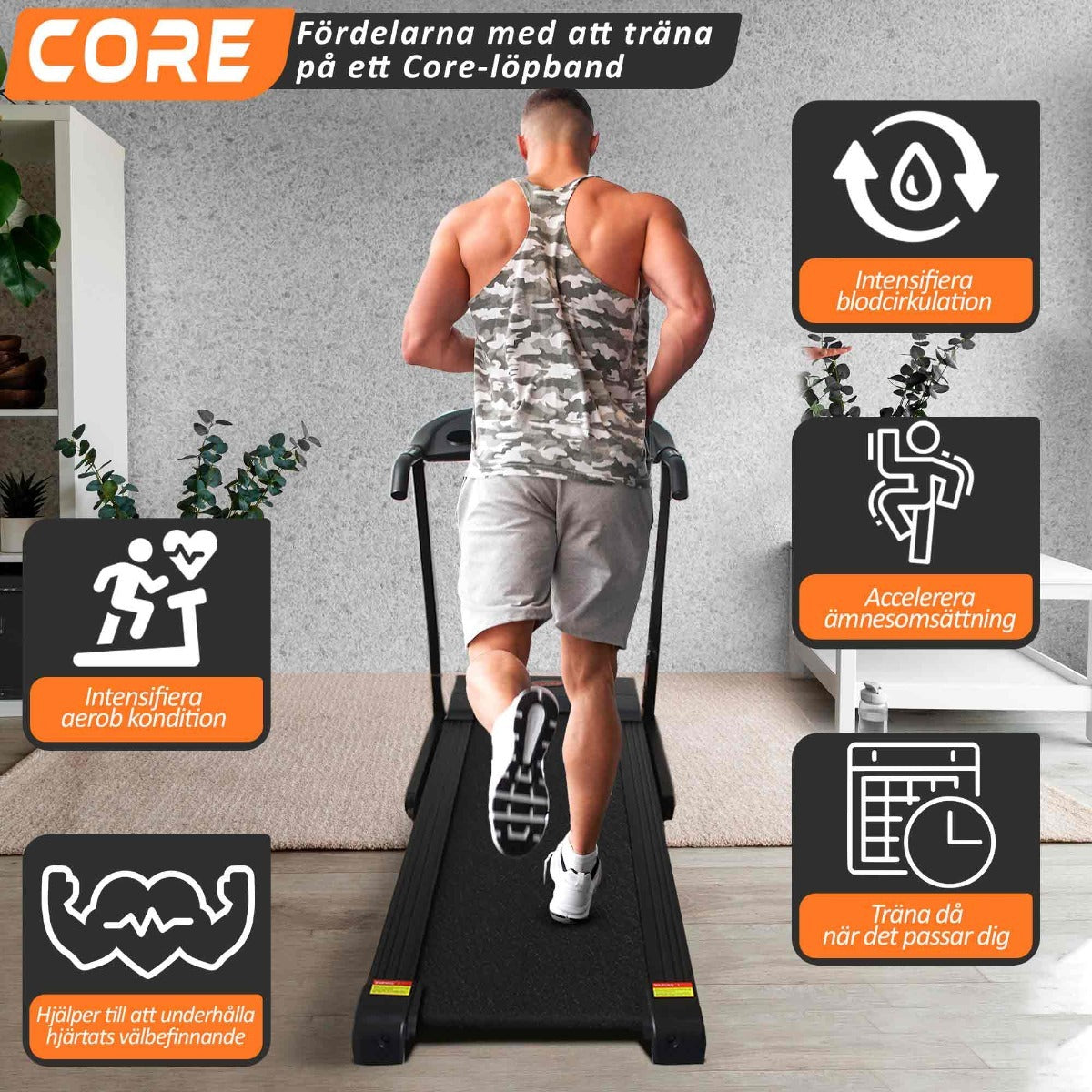 
              Core motoriserad löpband