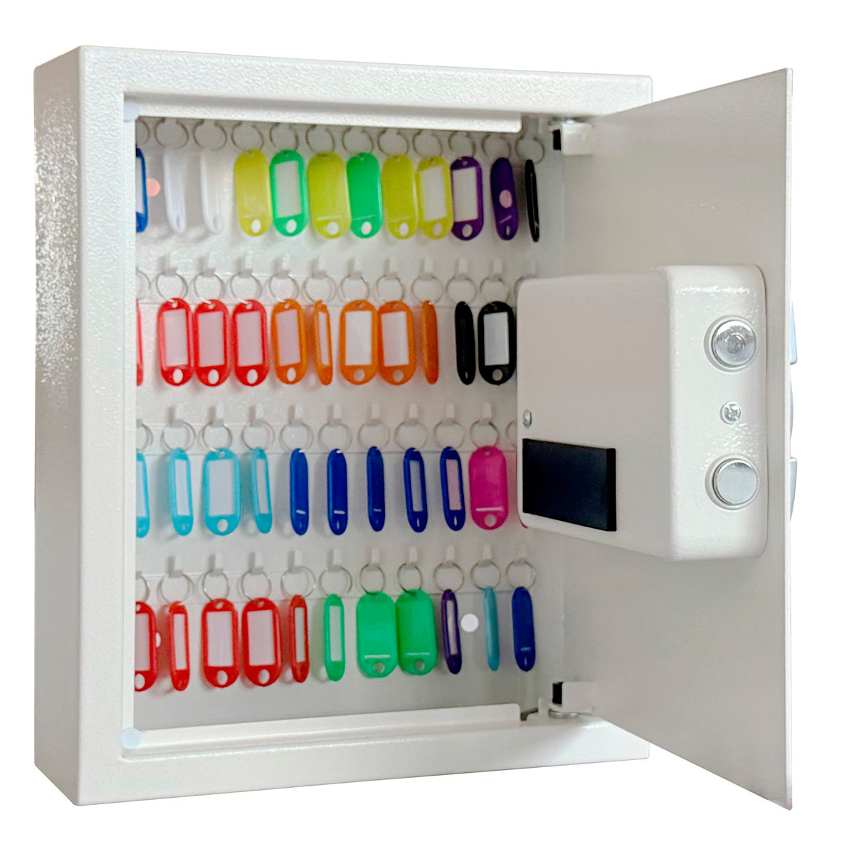 
              Trekker Nyckelskåp med kodlås 50, vit, digitalt lås