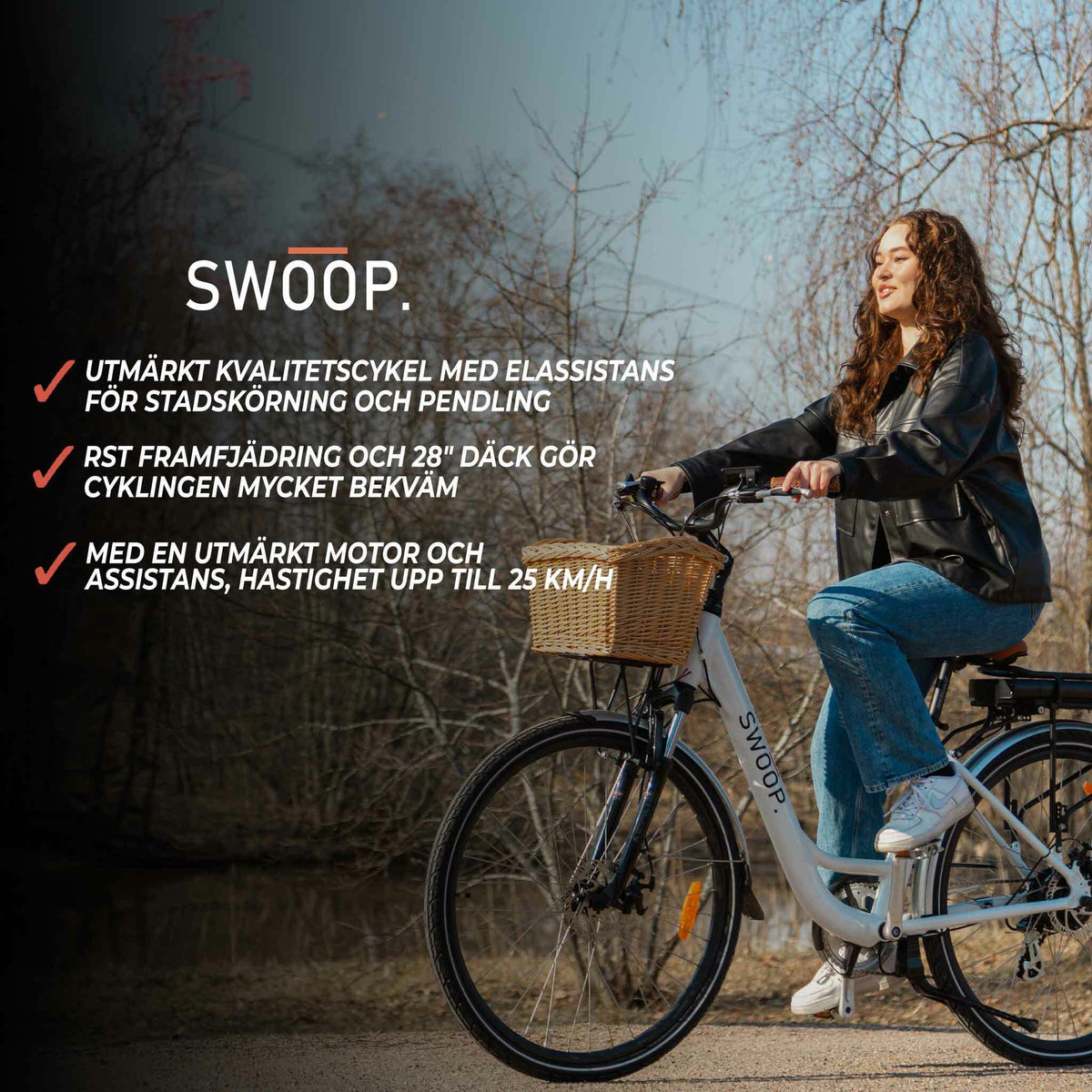 
              Swoop elcykel City, dam 28&quot;