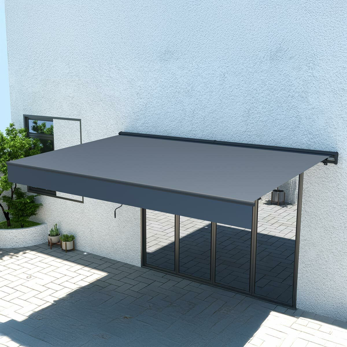 
              Lykke Halvkassettmarkis 2,95x2,5 m motoriserad, mörkgrå