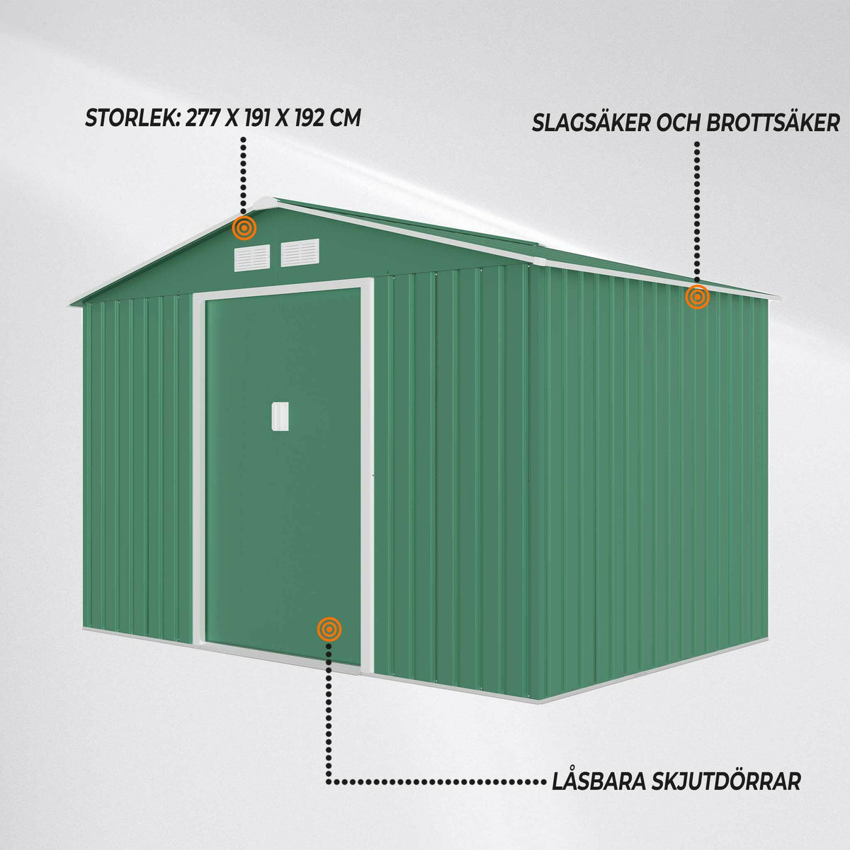 
              Fornorth förråd, 5.29m2, grön