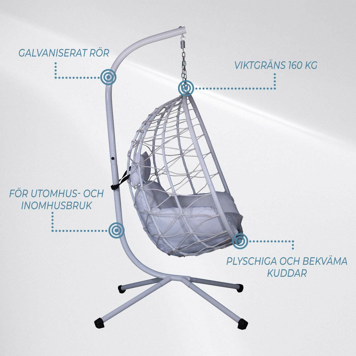 
              Lykke hängstol, vit