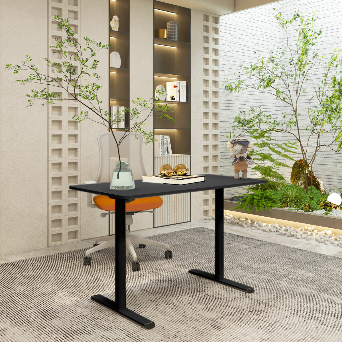 
              Lykke Höj och sänkbart skrivbord 140x70cm Nordic, svart