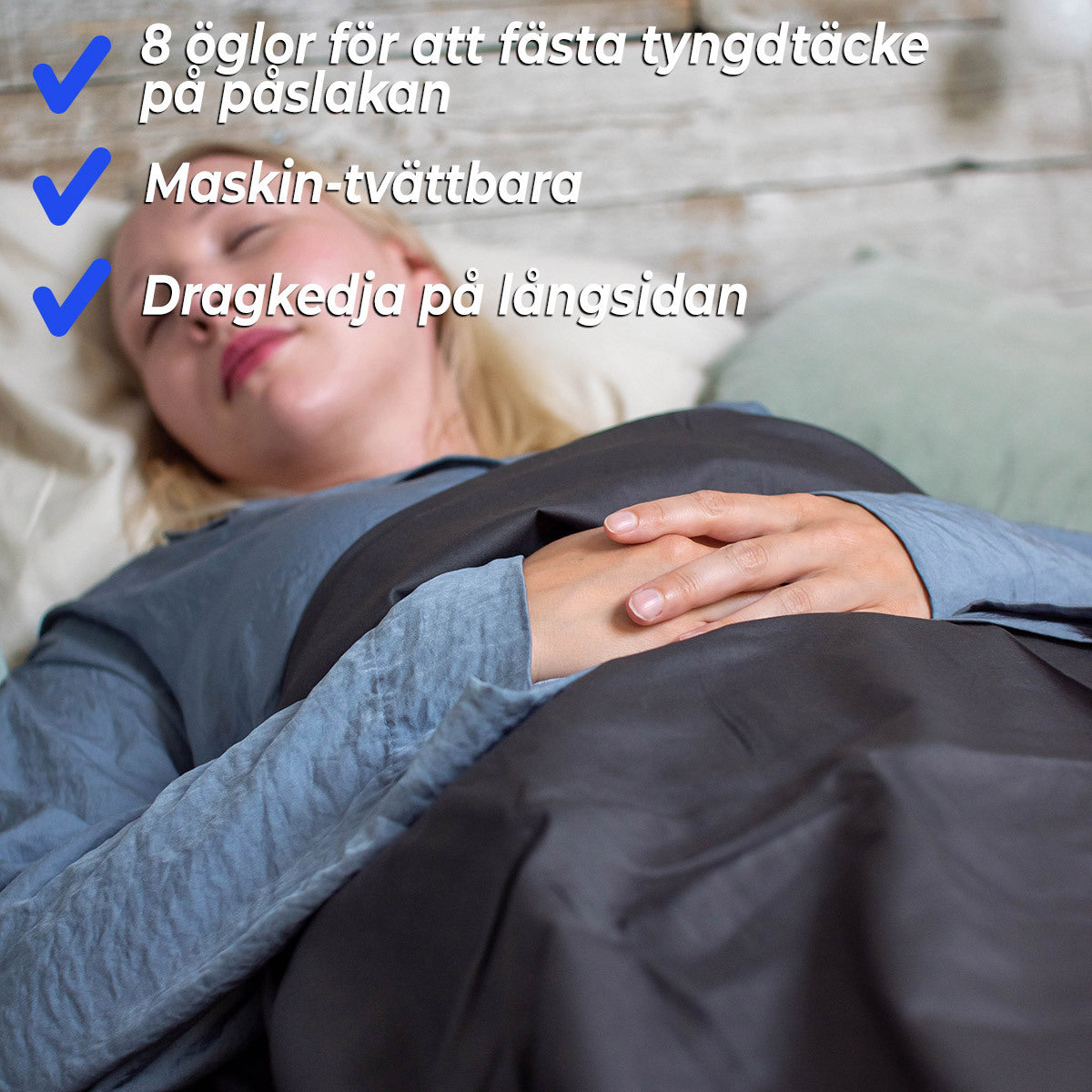 
              Polar Night bomull påslakan 150x200cm