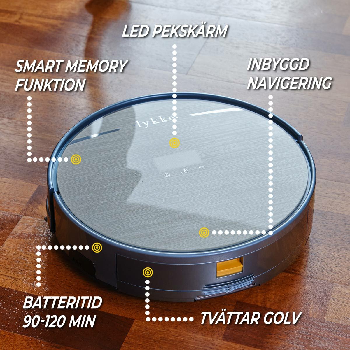 
              Lykke Robotdammsugare Deluxe 3000
