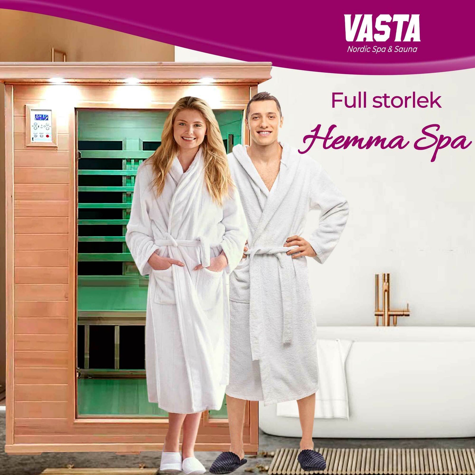 Vasta Infraröd bastu för 2 personer