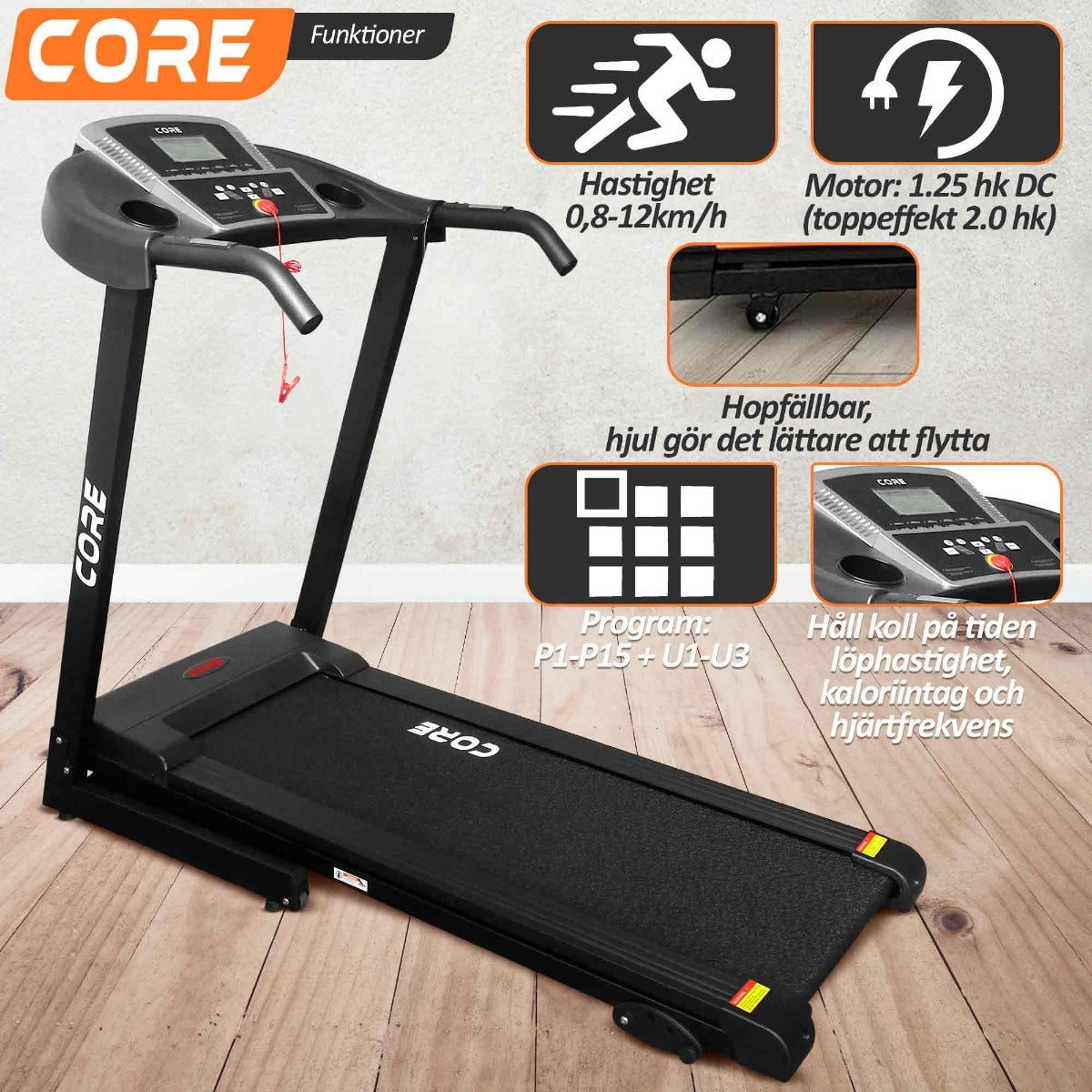 Core motoriserad löpband