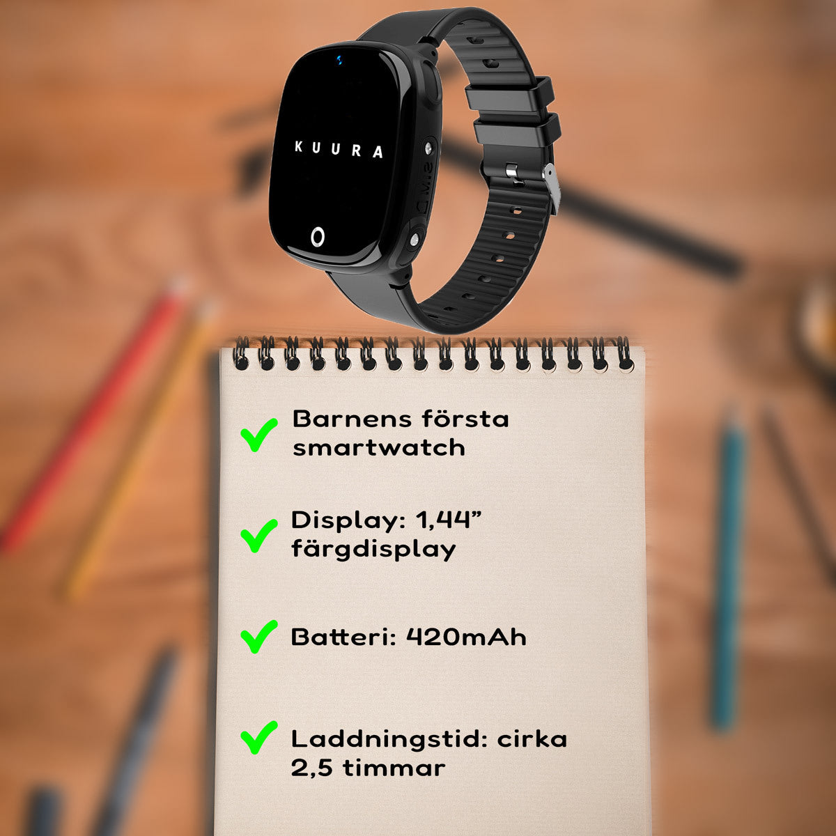 
              Kuura GPS-klocka för barn K1