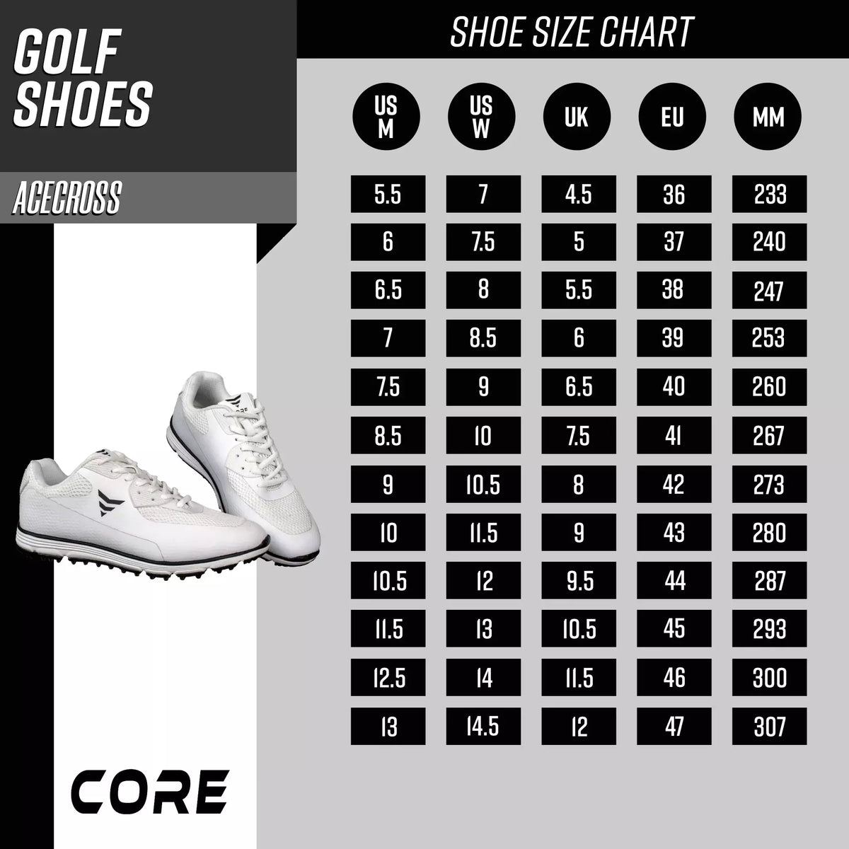 
              Core Golfskor Acecross