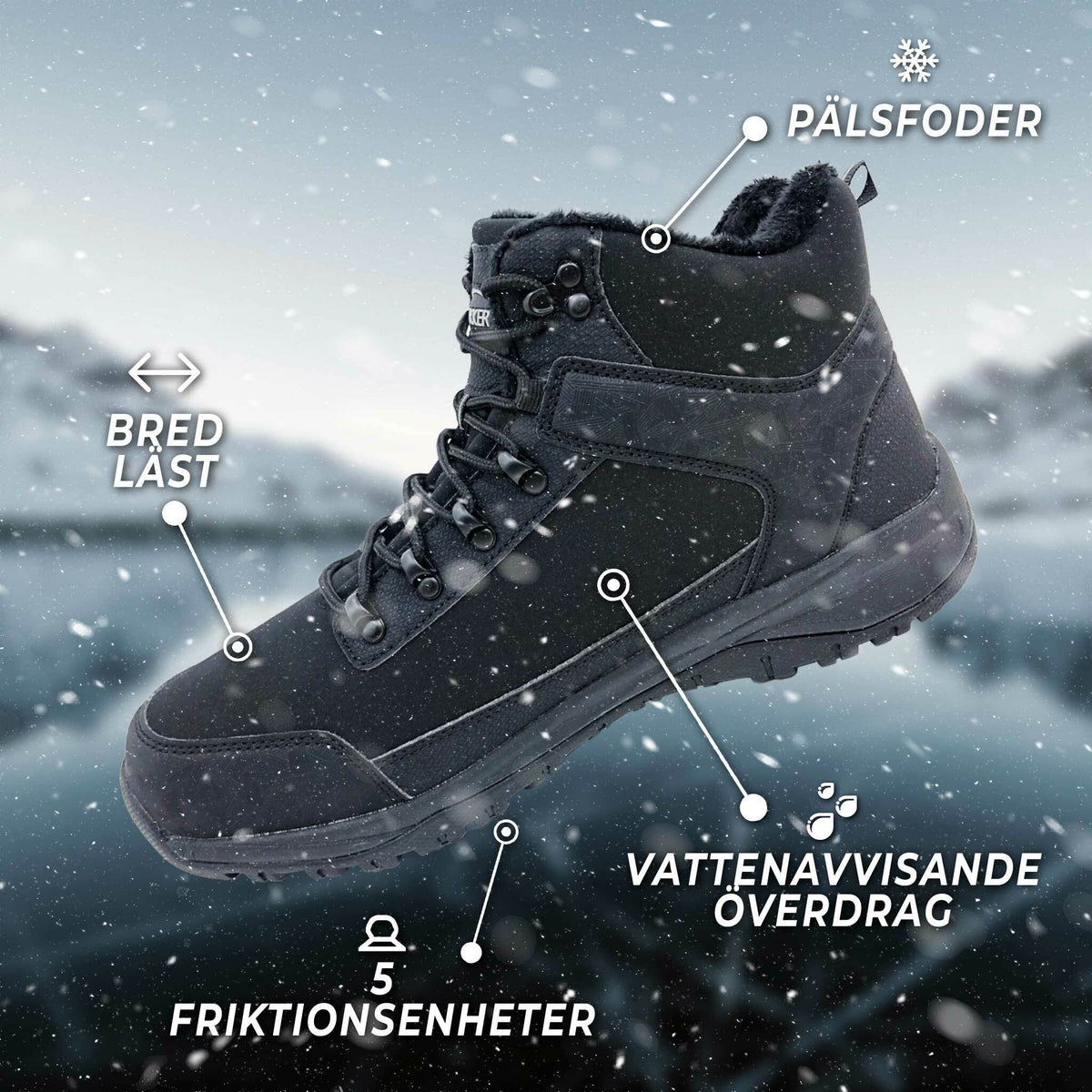 
              Trekker Friktionsskor Havu, storlekar: 36-46