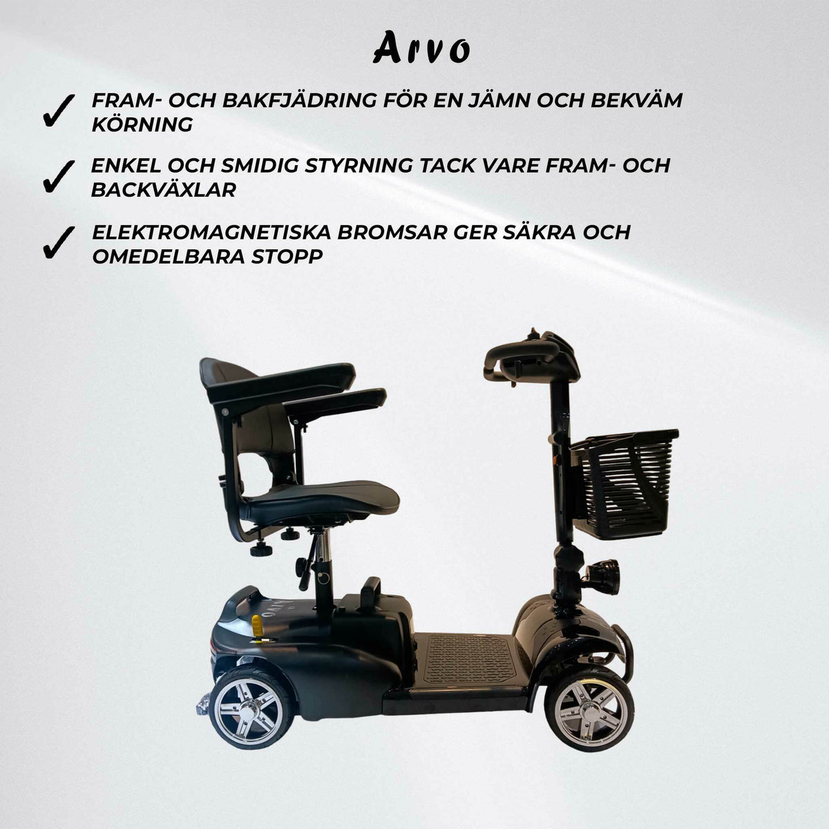 
              Arvo Promenadscooter P100 Svart
