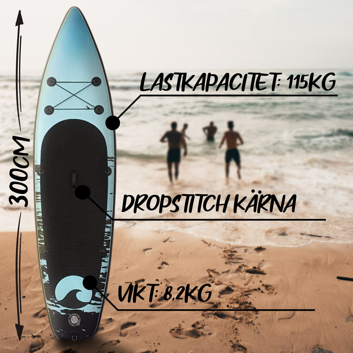 
              Deep Sea SUP-brädset Flow 300cm