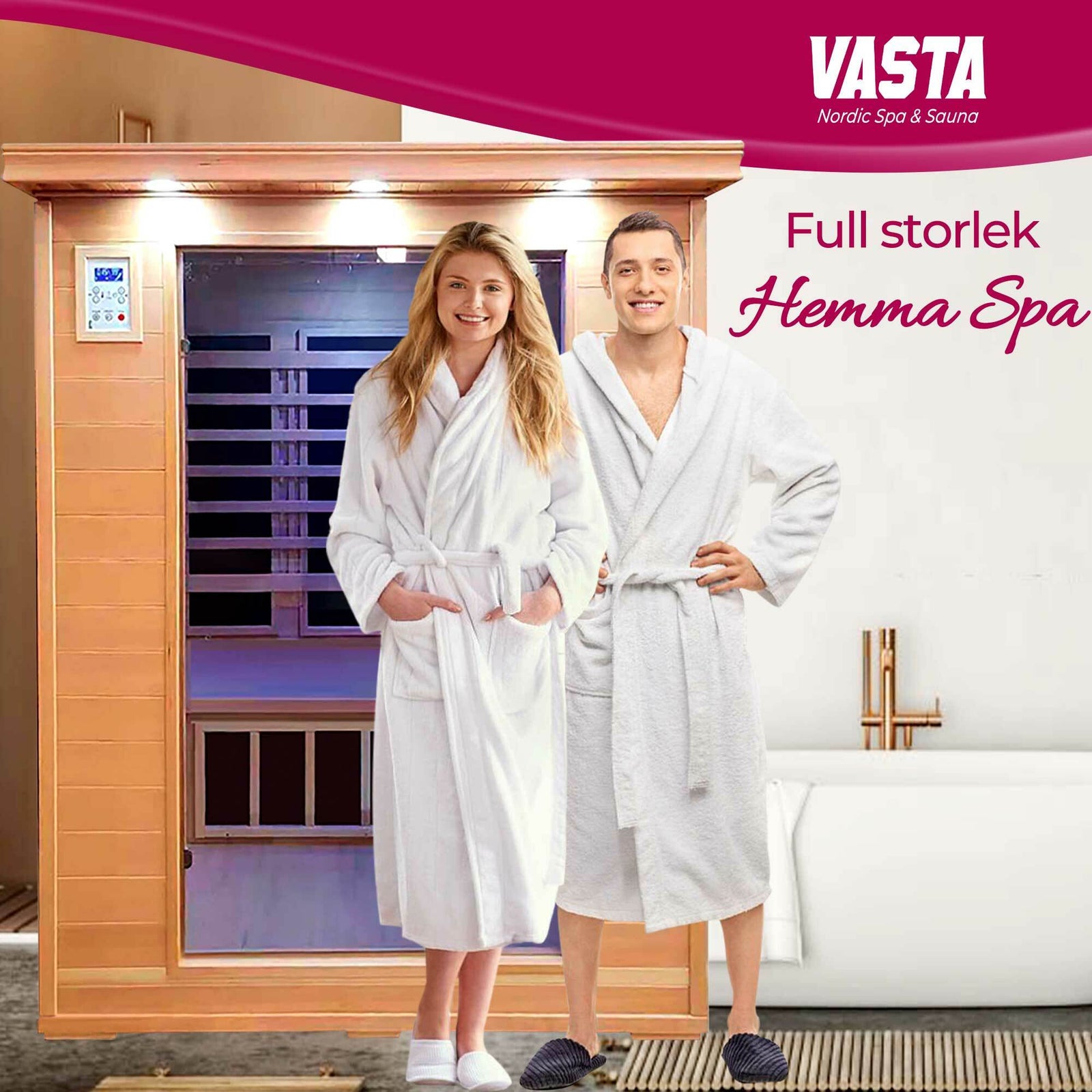 Vasta Infraröd bastu för 3 personer