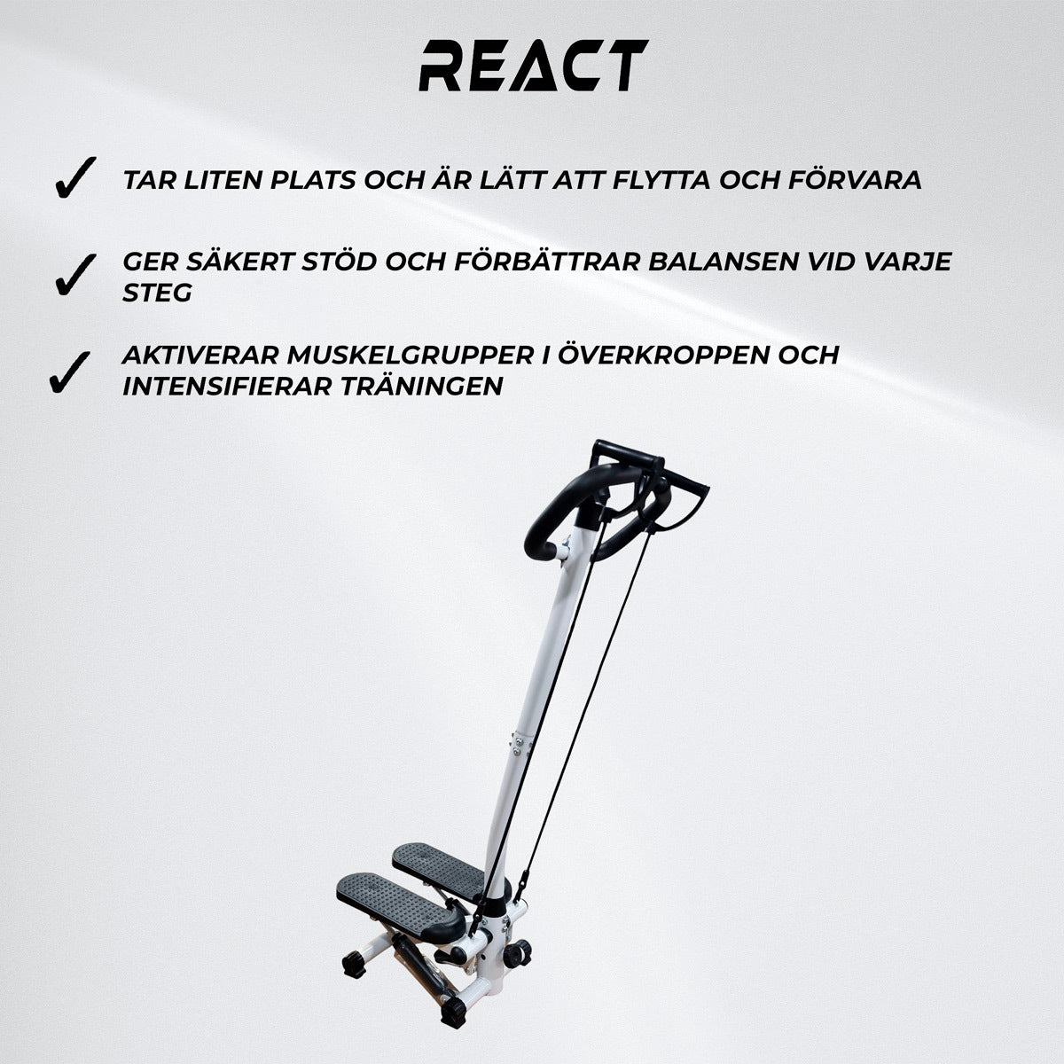 React Mini Stepper 200 med armstöd