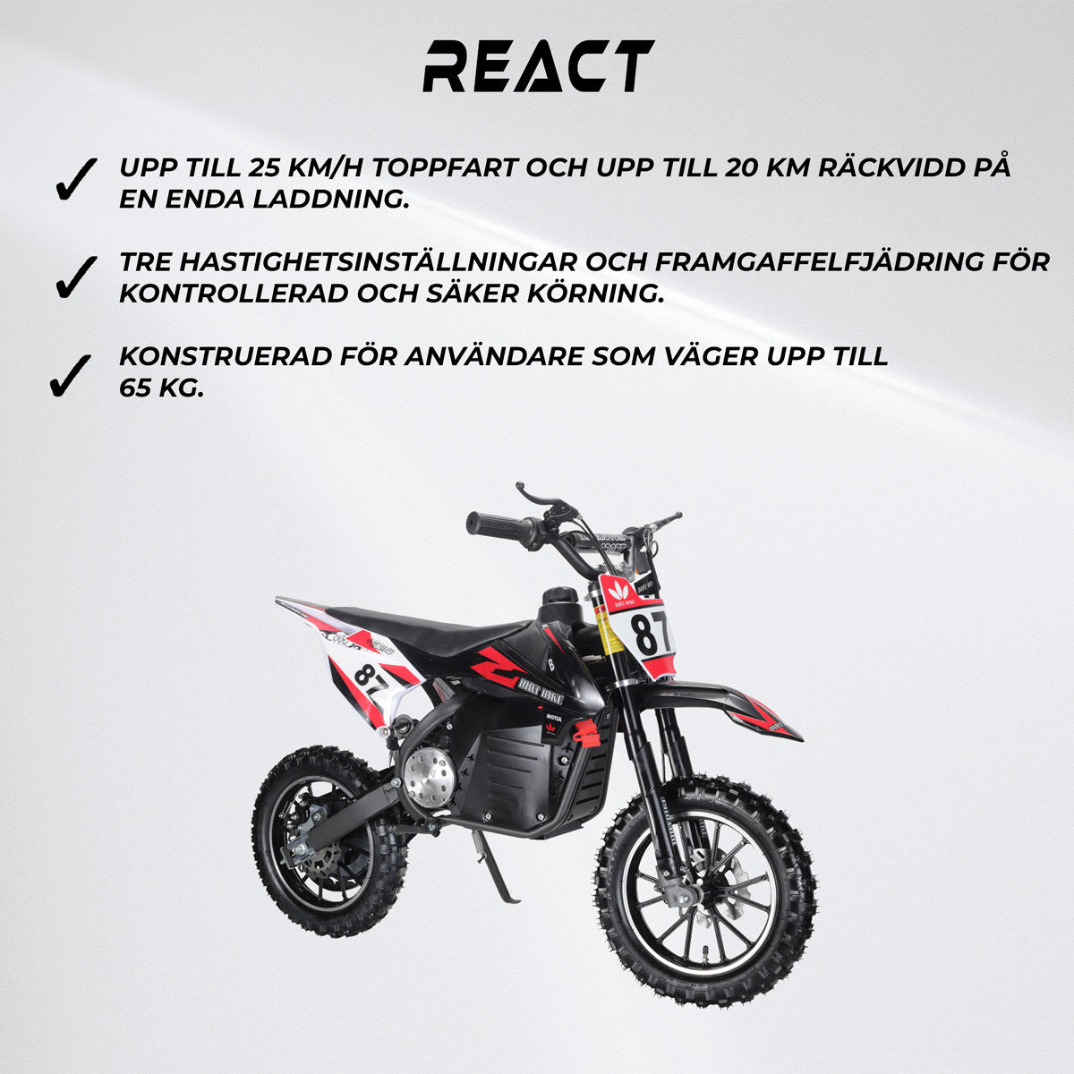 
              React Elcross Dirt Bike Seeker 800W