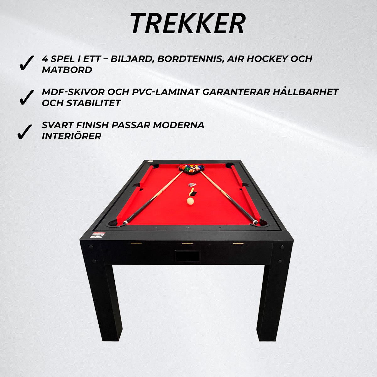 
              Nordcore Biljardbord 8` 4-IN-1