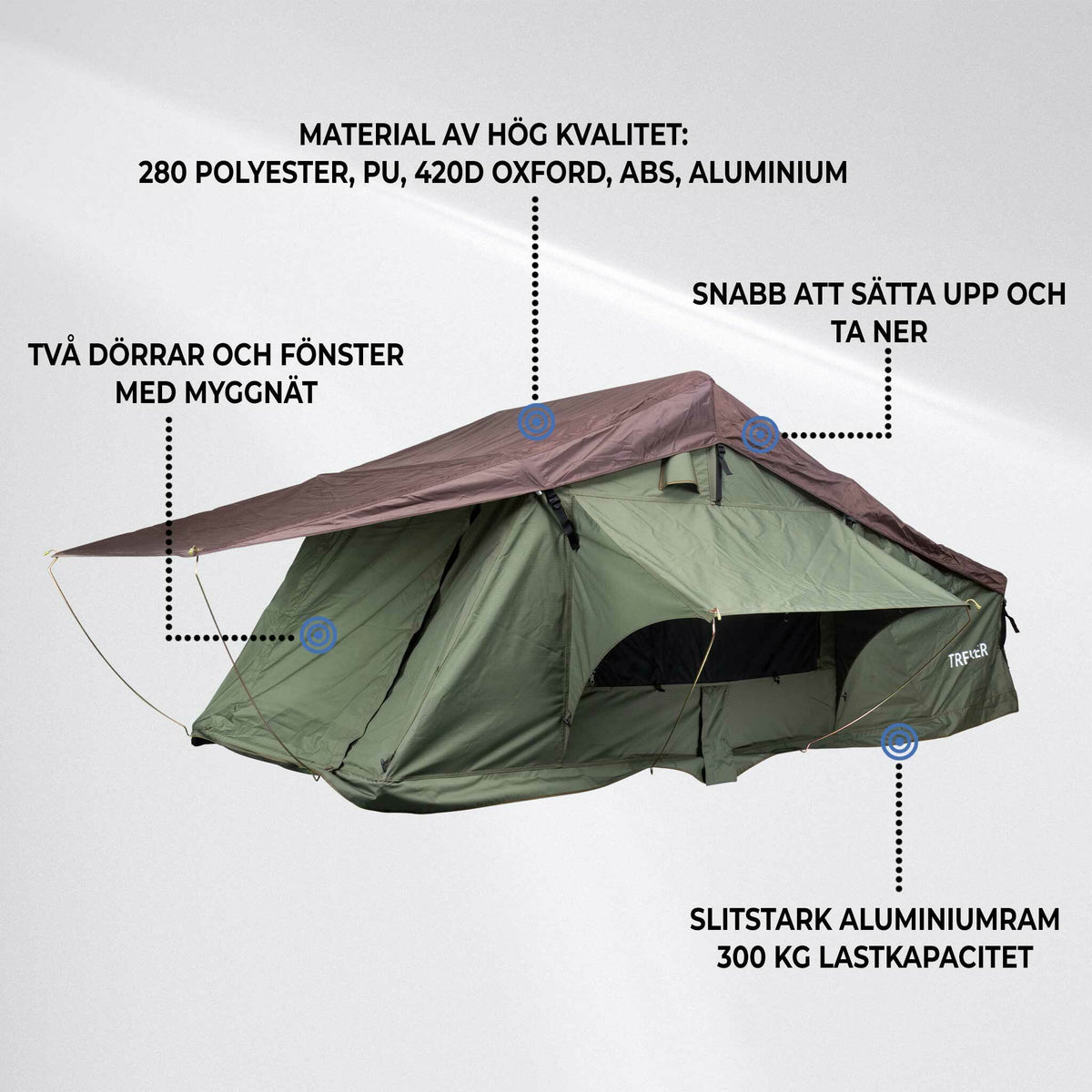 
              Trekker Taktält Cabin L, grön