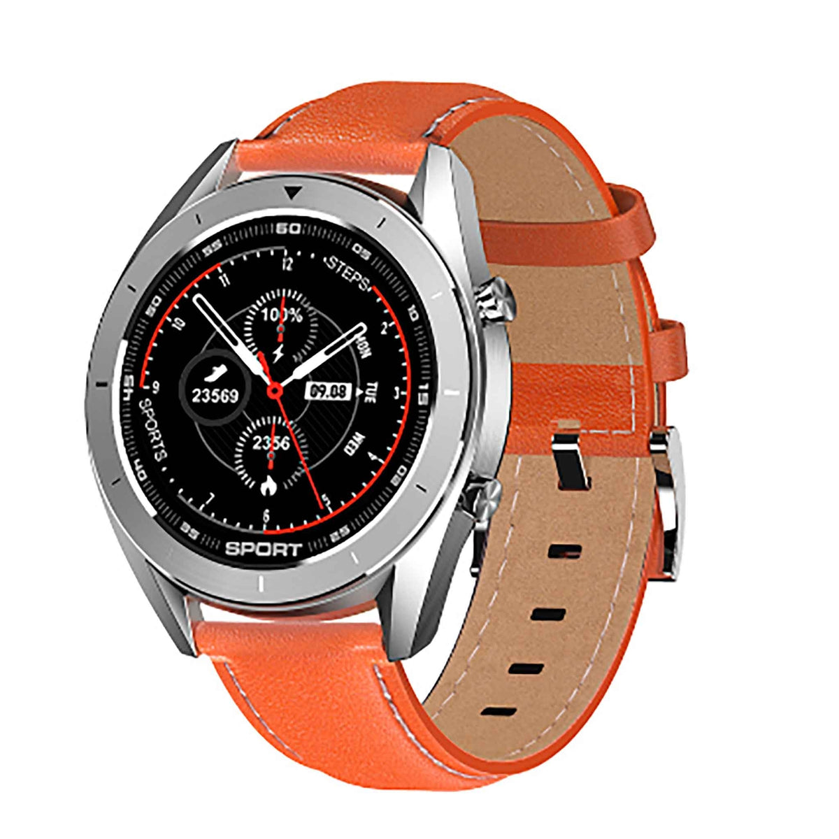 
              Kuura Smartwatch FM3 med läderrem