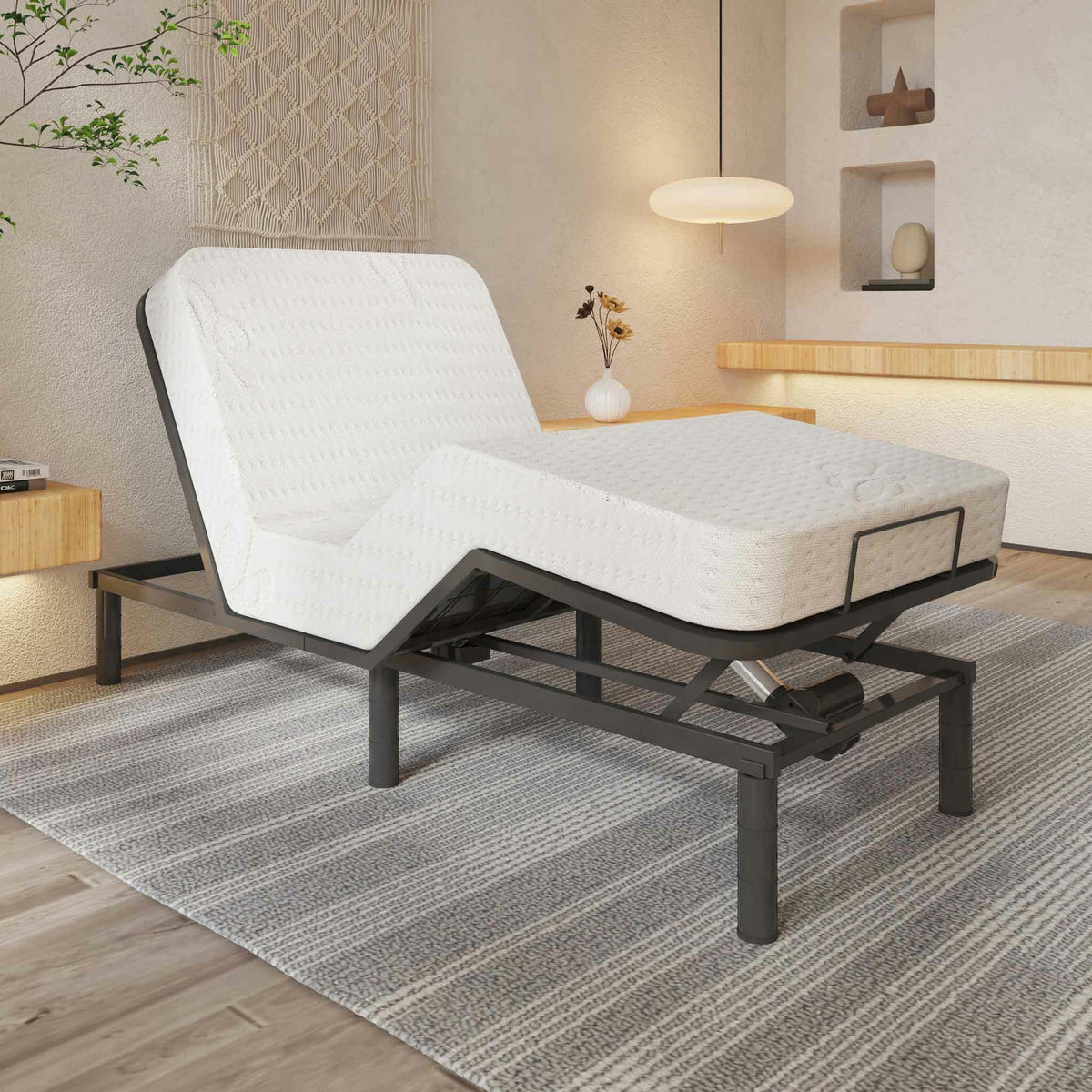 
              Lykke Ställbar säng Nordic Deluxe 90x200cm, svart