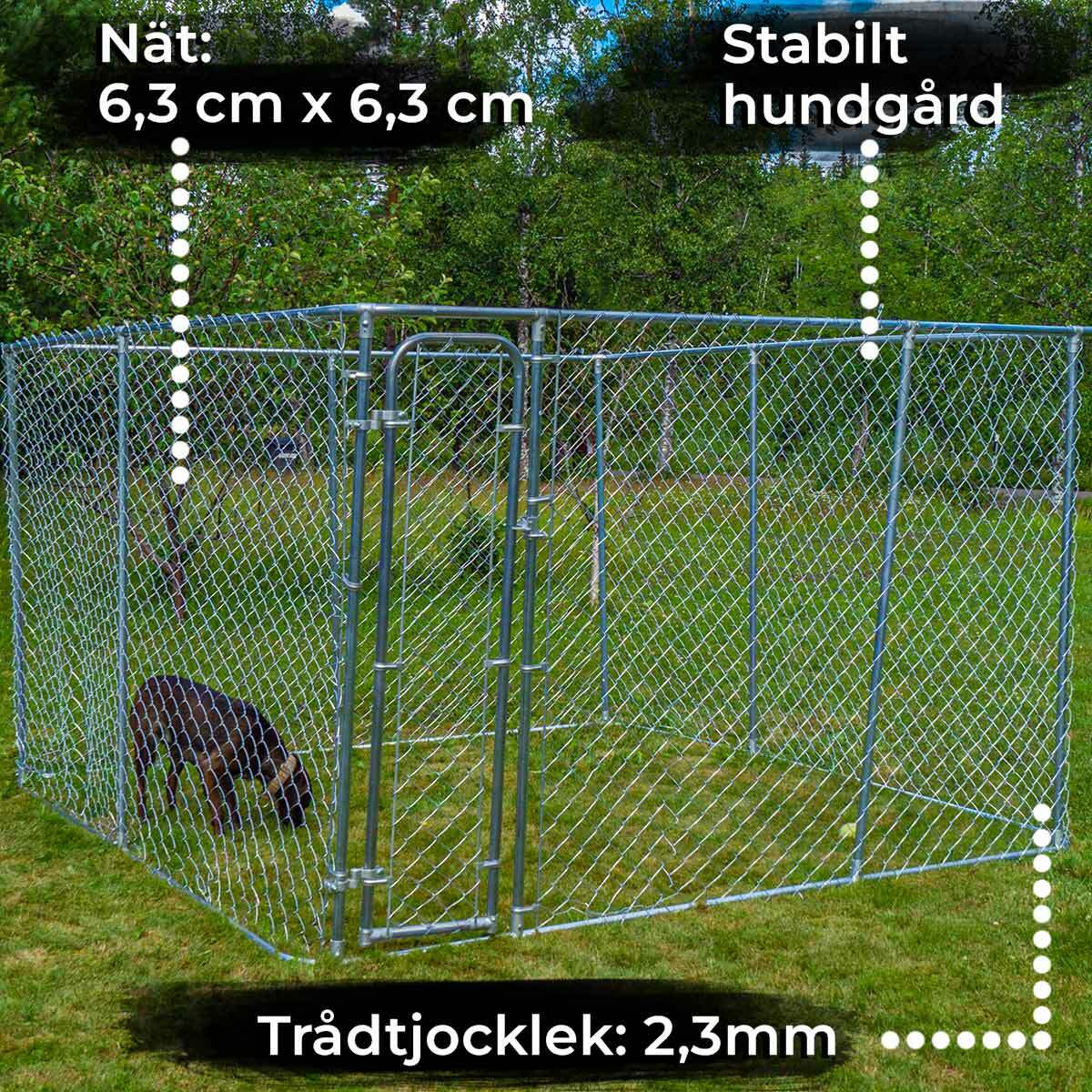 
              Trekker hundgård 4 x 4m