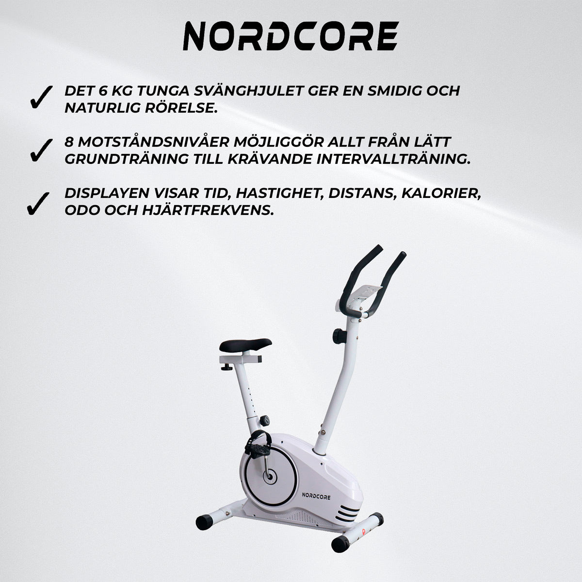 
              Nordcore Motionscykel 600 Vit