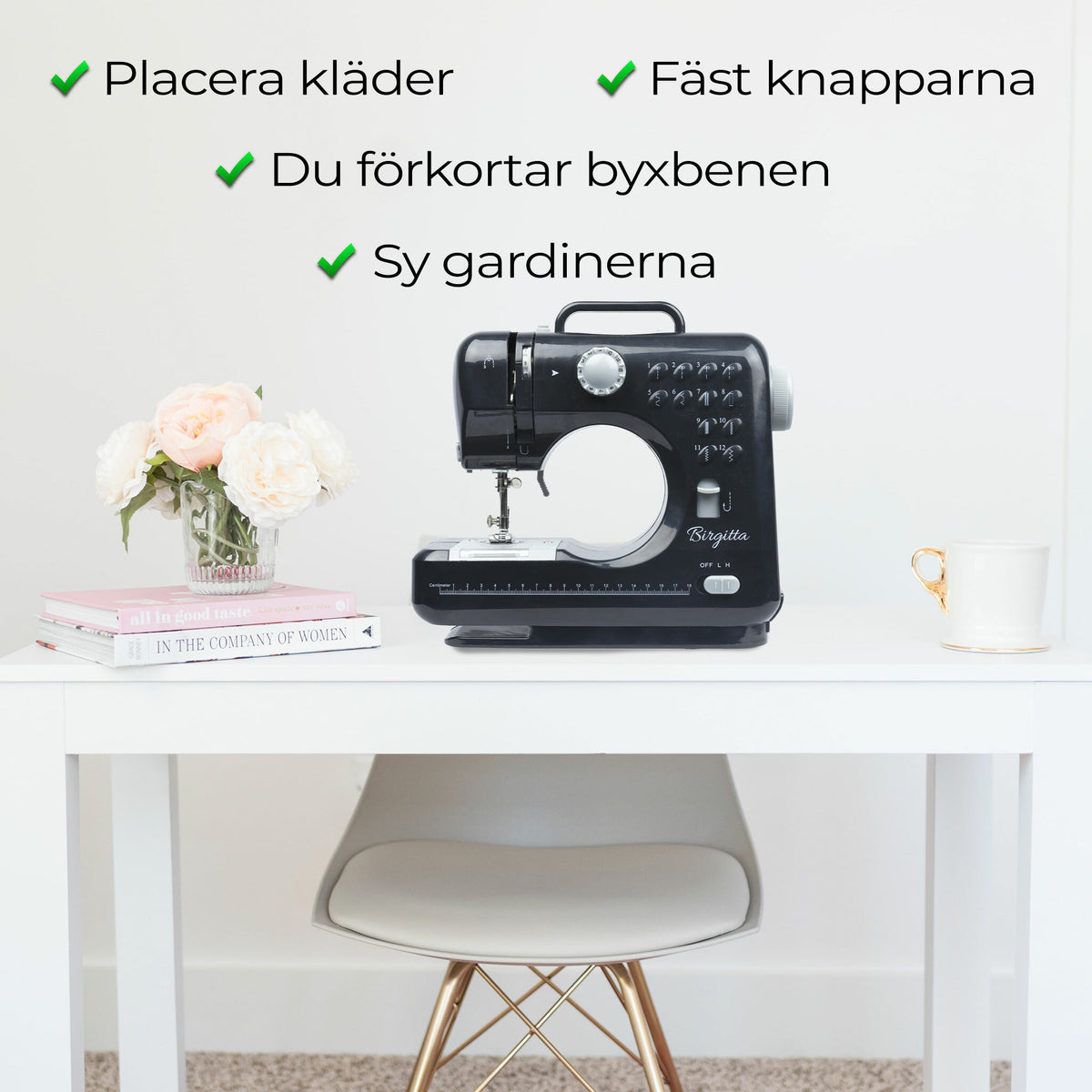 
              Birgitta Standard symaskin, mörkgrå