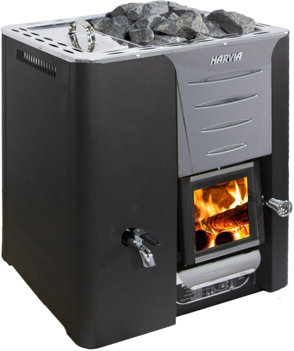 Vedeldat bastuaggregat Harvia 20 Pro LS, 8-20m³, vattentank till vänster