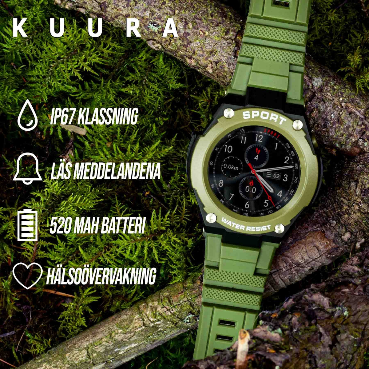 
              Kuura smartwatch Tactical T9