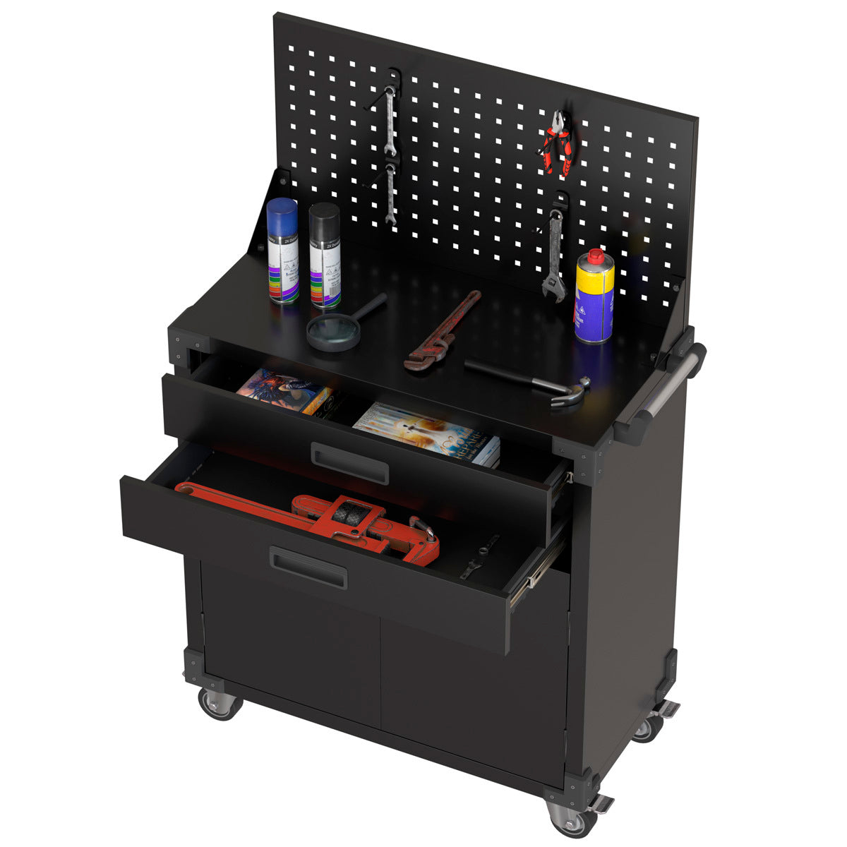 
              Fornorth Verktygsvagn 90x80x42cm med bakplåt