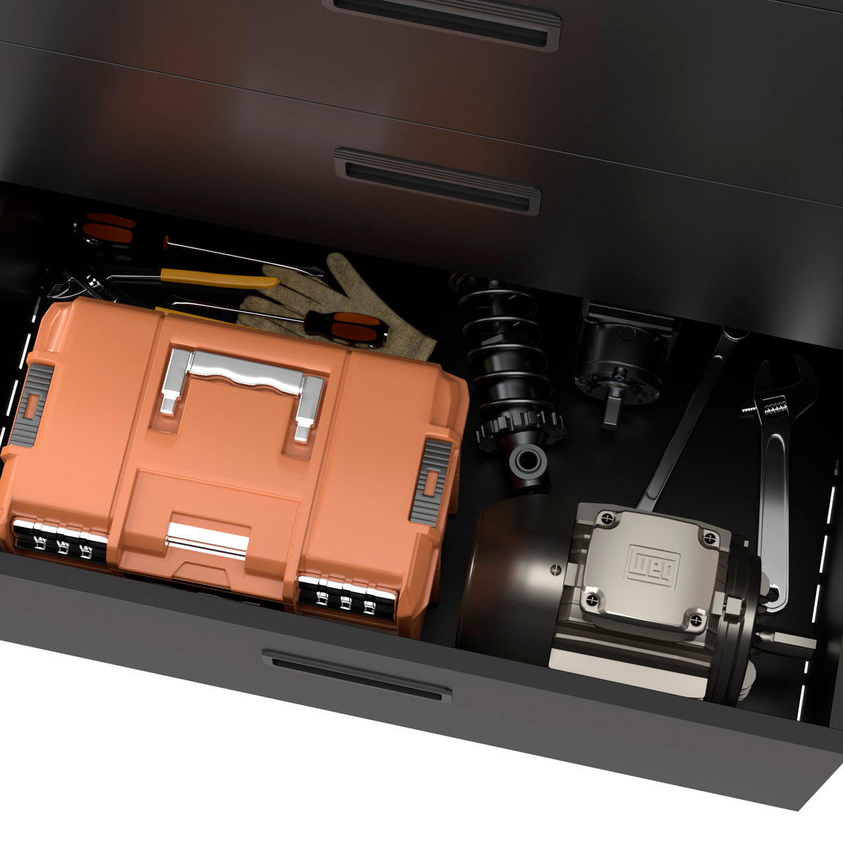 
              Fornorth Verktygsvagn 90x80x42cm med tre utdragbara lådor