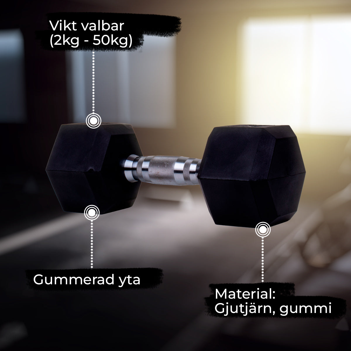 
              Core Hex hantel 2-50kg