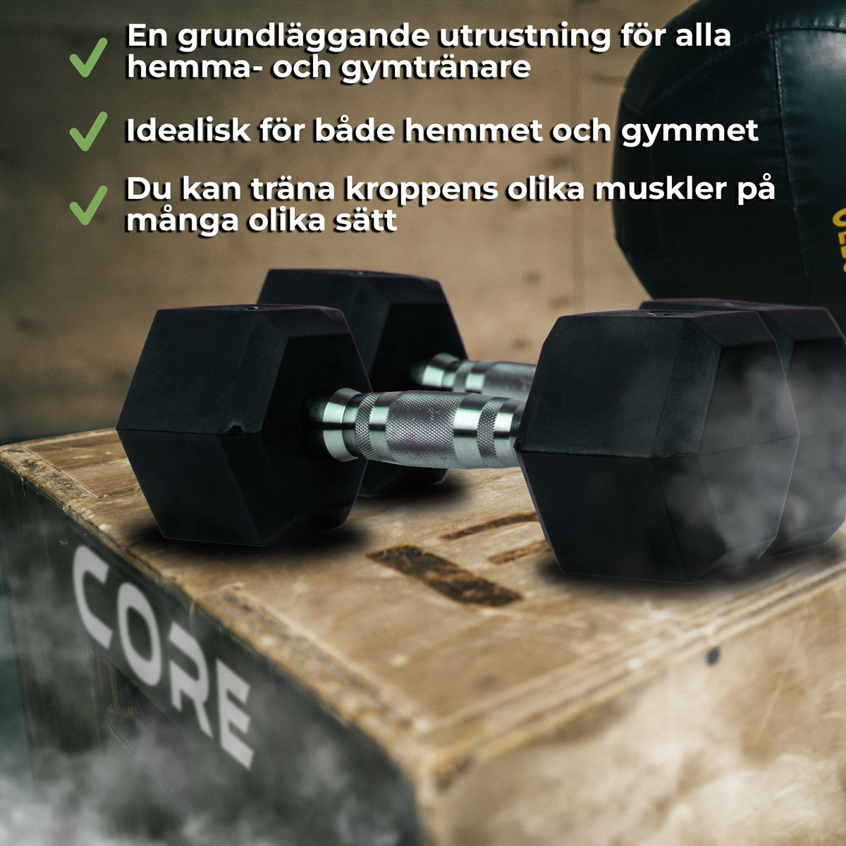 Core Hex hantlar 2-50kg (par)